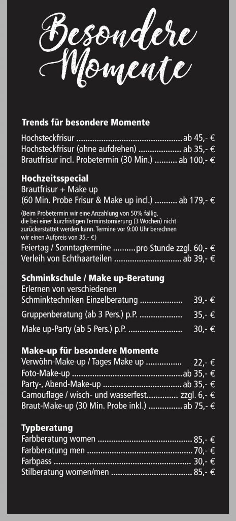 Neue Preisliste Stilleben Herne